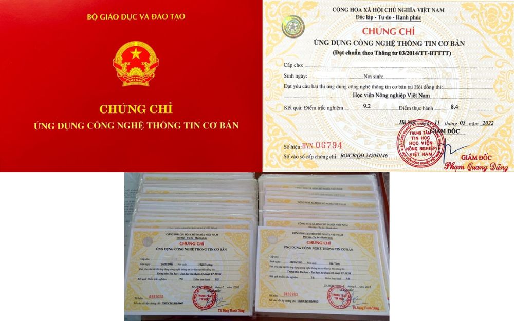 Chứng chỉ ứng dụng công nghệ thông tin