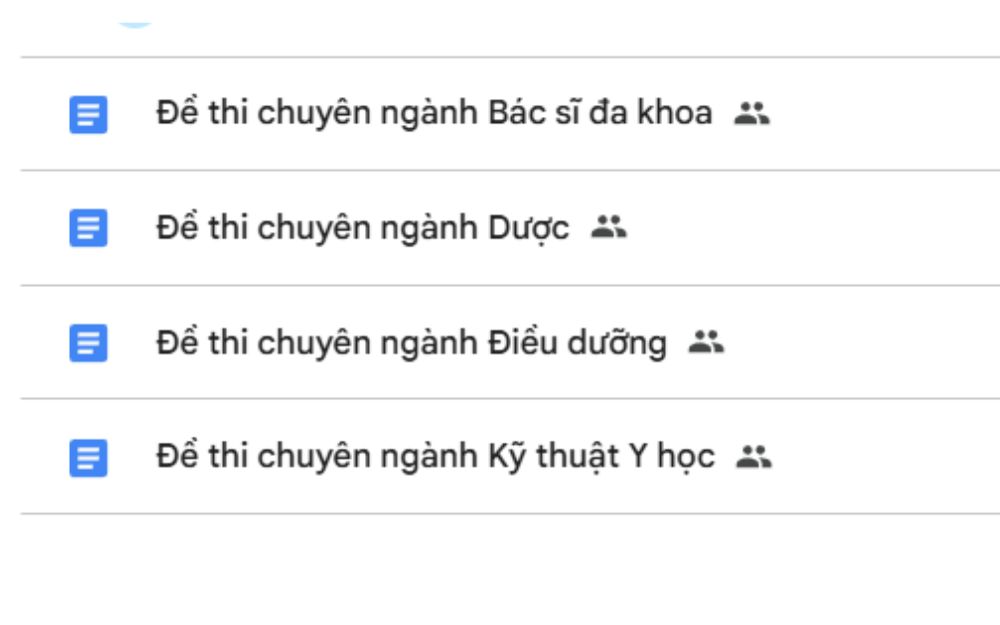 Các đề thi viên chức bệnh viện theo từng chuyên ngành