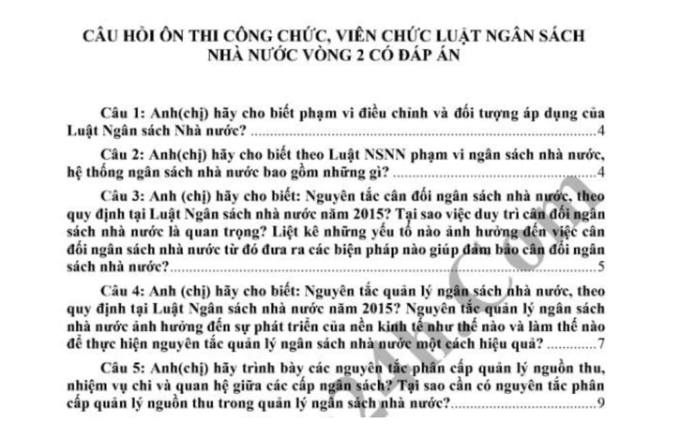 Đề thi kiến thức chung ở Vòng 2
